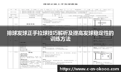 排球发球正手拉球技巧解析及提高发球稳定性的训练方法